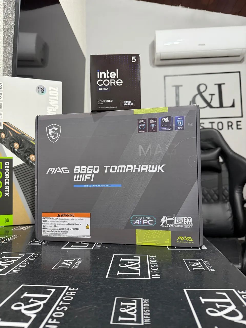 Placa mãe b860 tomahawk + ultra 5 235kf (novo) - Foto 4