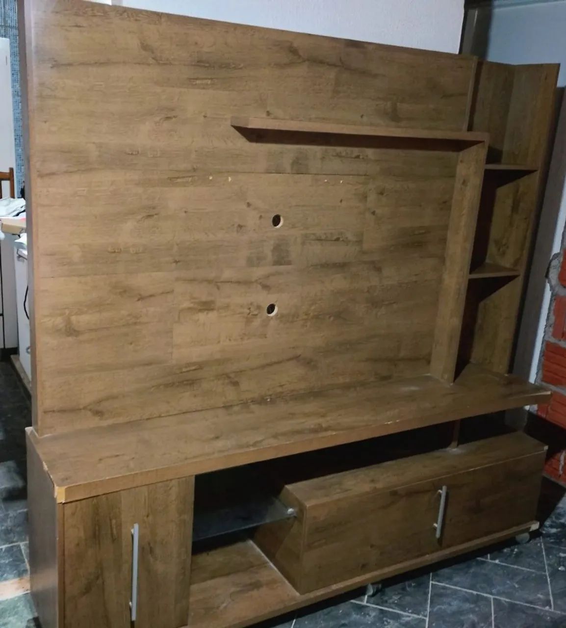 RACK E PAINEL TV MADEIRA MACIÇA  - Foto 2