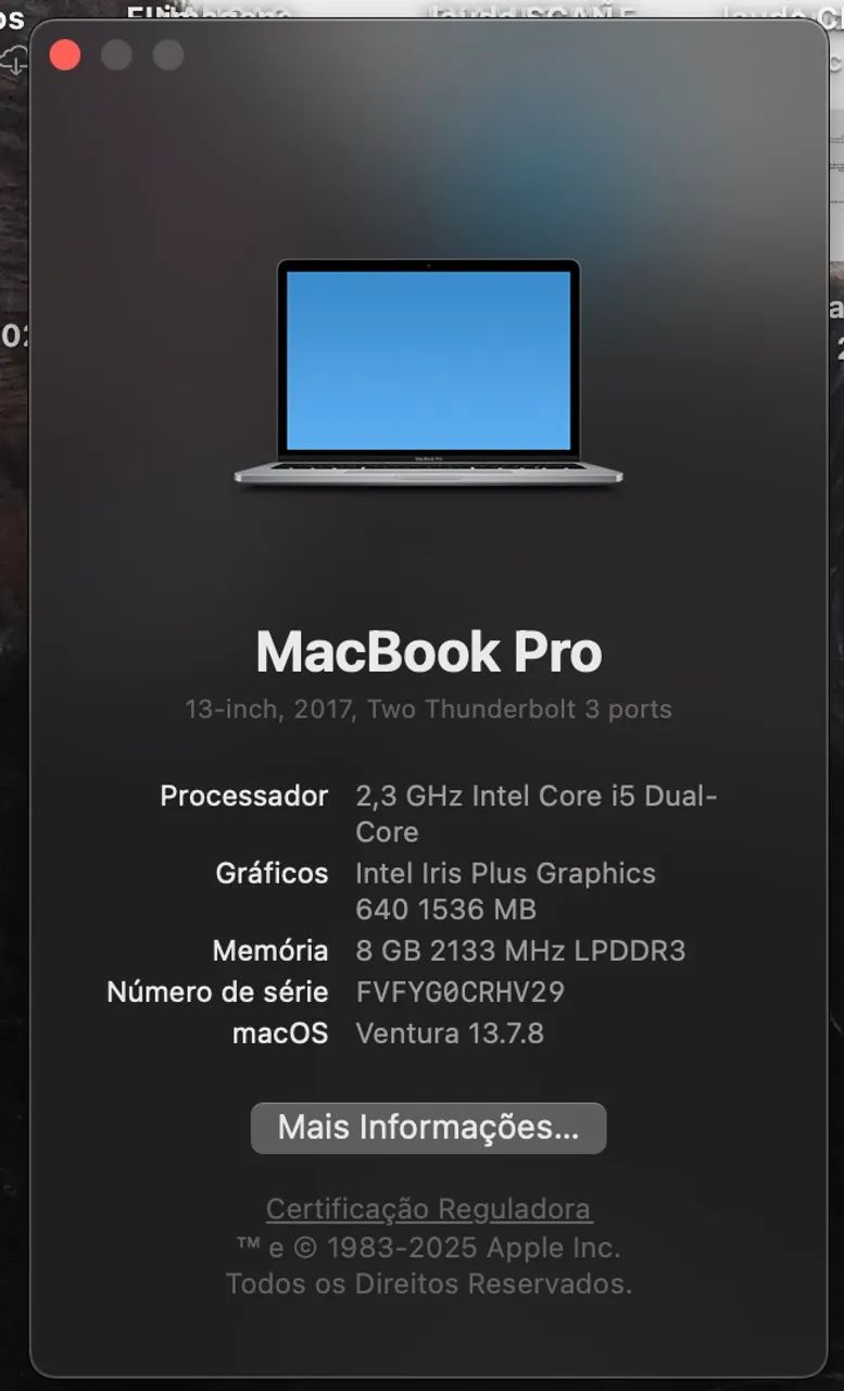 MacBook Pro 13" 2017 | 8GB RAM | SSD 256GB - Foto 3