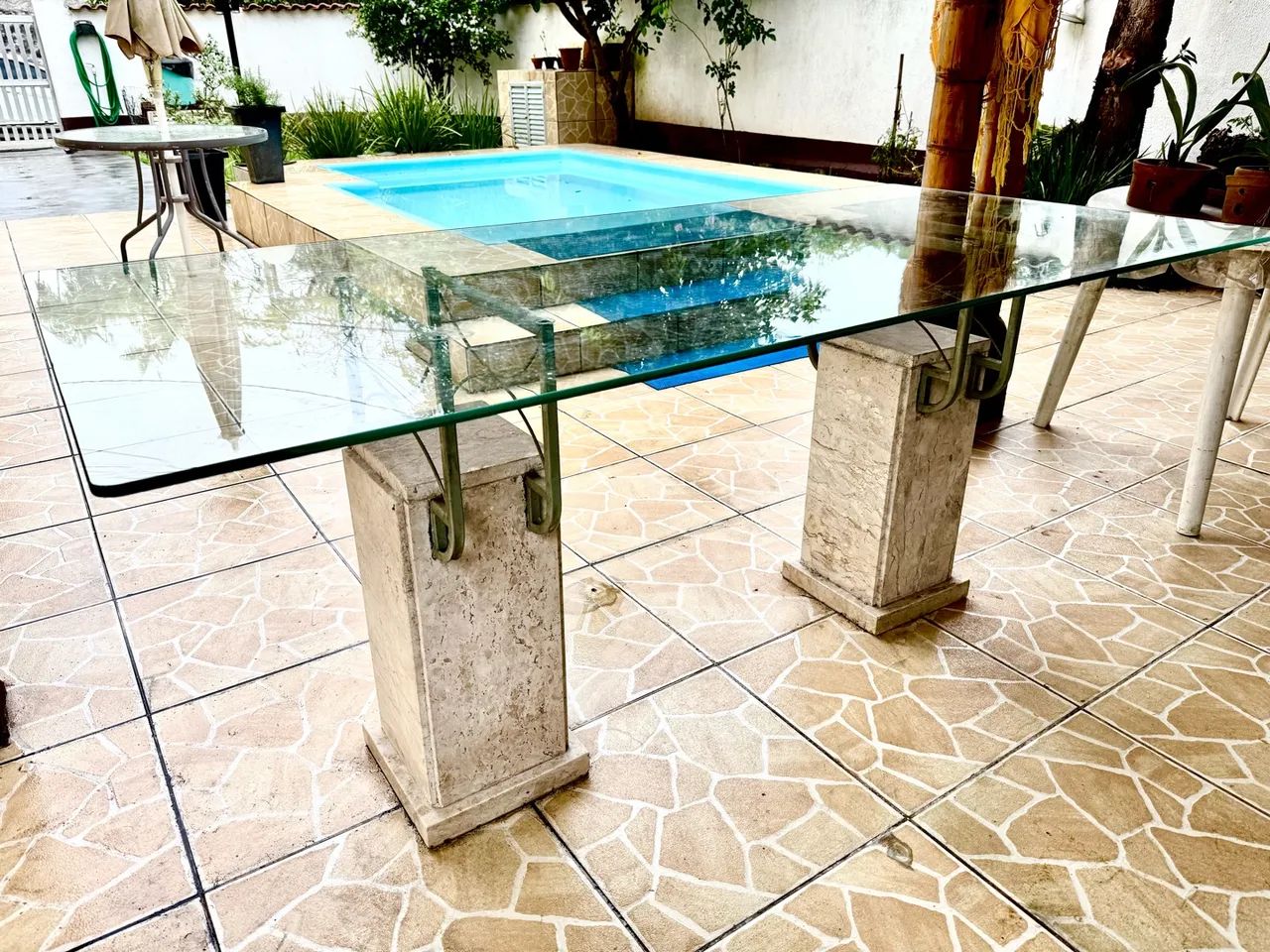 Mesa de 6 lugares (MÁRMORE MACIÇO),  - Foto 4