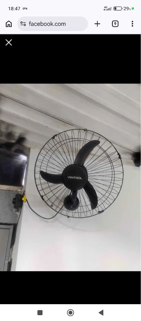 Ventilador teto ventisol 30 cm