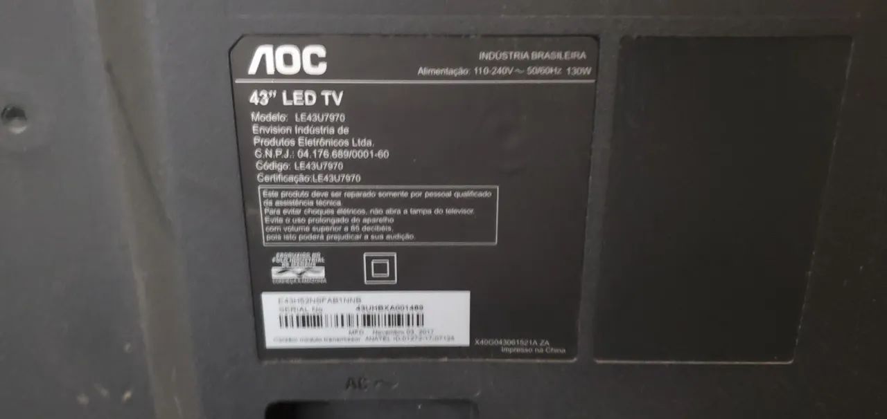 TV LED AOC 4K 43 POLEGADAS - Foto 2