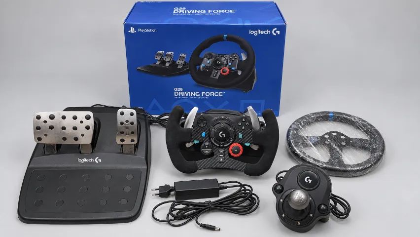 Logitech G29 completo + câmbio + aro Fórmula e aro original