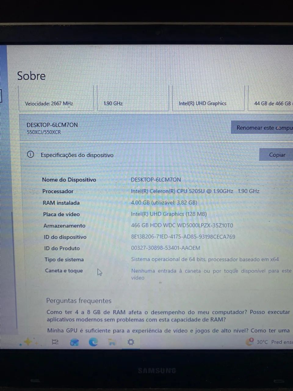 Notebook Samsung  - Foto 5