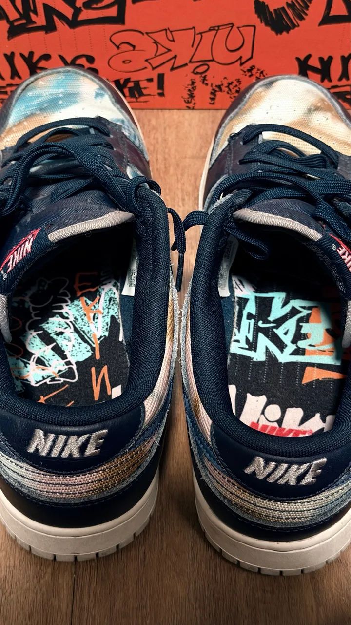 Tênis dunk low obsidian grafitti  - Foto 4