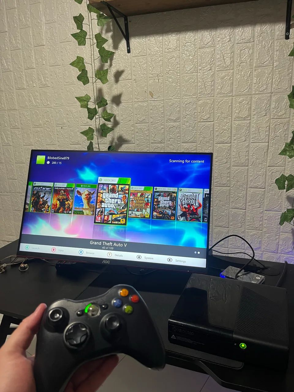 XBOX 360 SLIM + HD COM 109 JOGOS - Foto 3