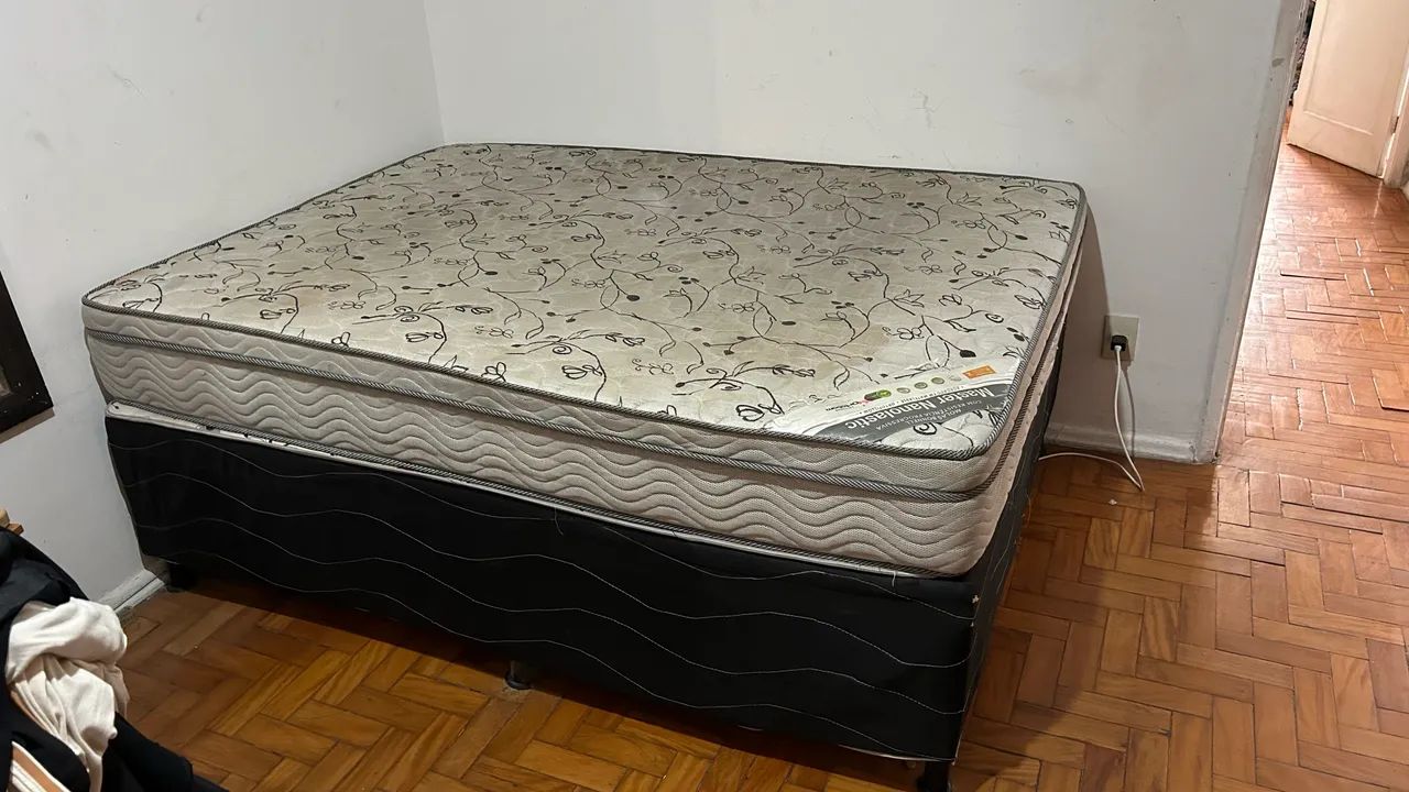 Cama Box Casal com Colchão Ortobom Master Nanolastic - Foto 2