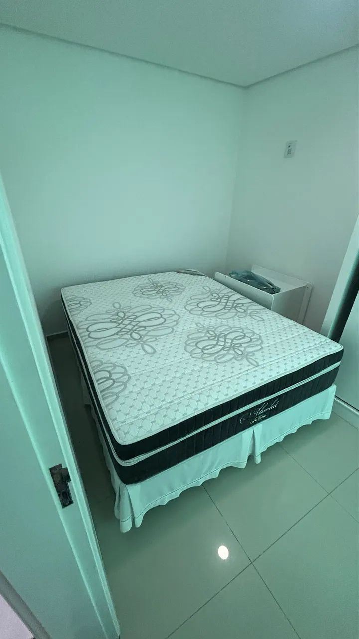 Cama box bi partida + colchão queen Absolut Ortobom