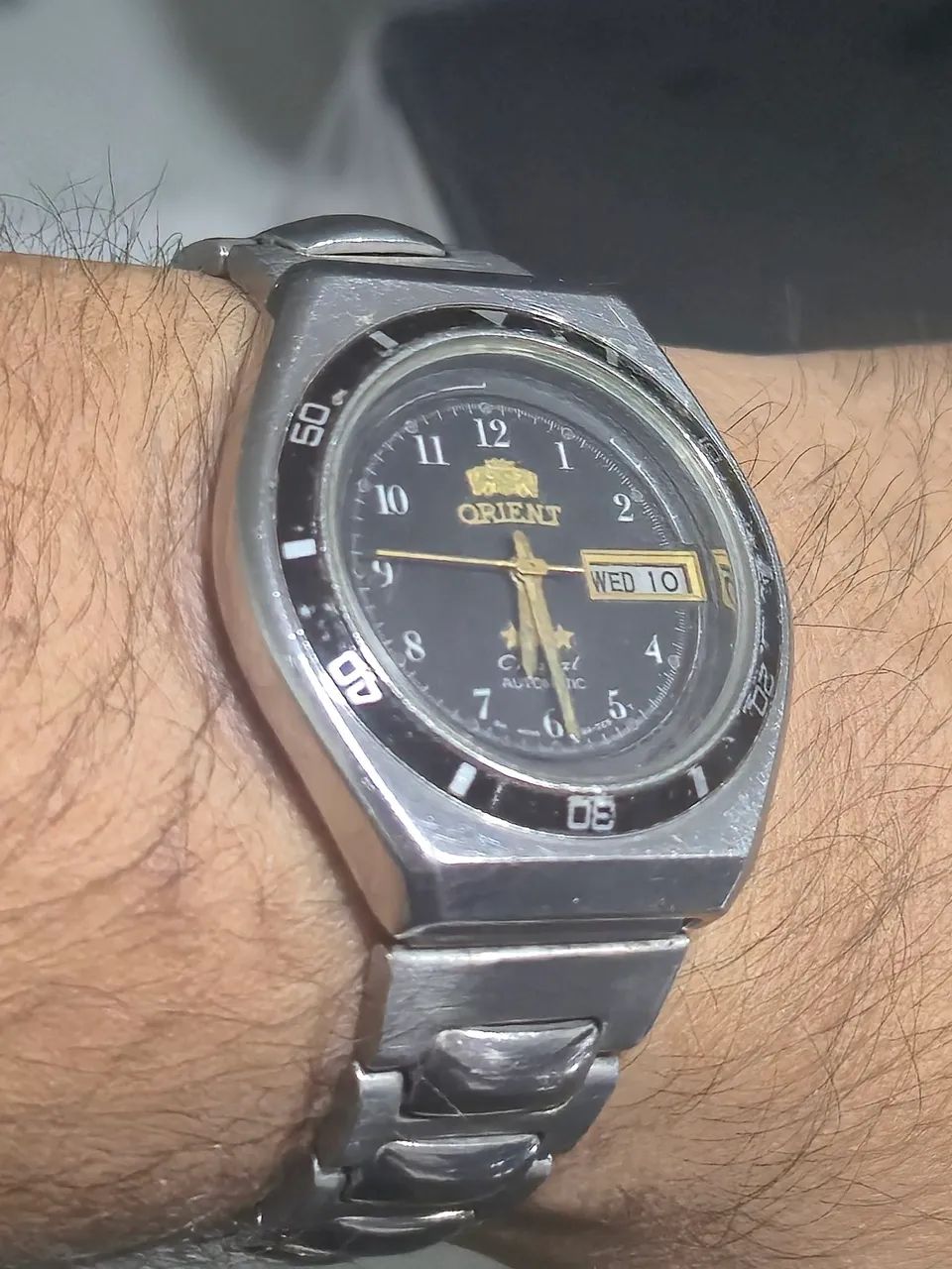 Relógio ORIENT AUTOMÁTICO 3 ESTRELAS  PRETO  -  TODO REVISADO  - Foto 3
