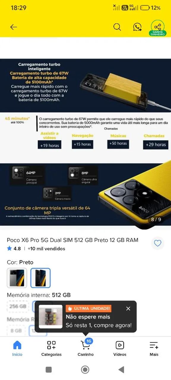 Vendo Poco X6 Pro 512G 12G Ram - Foto 3