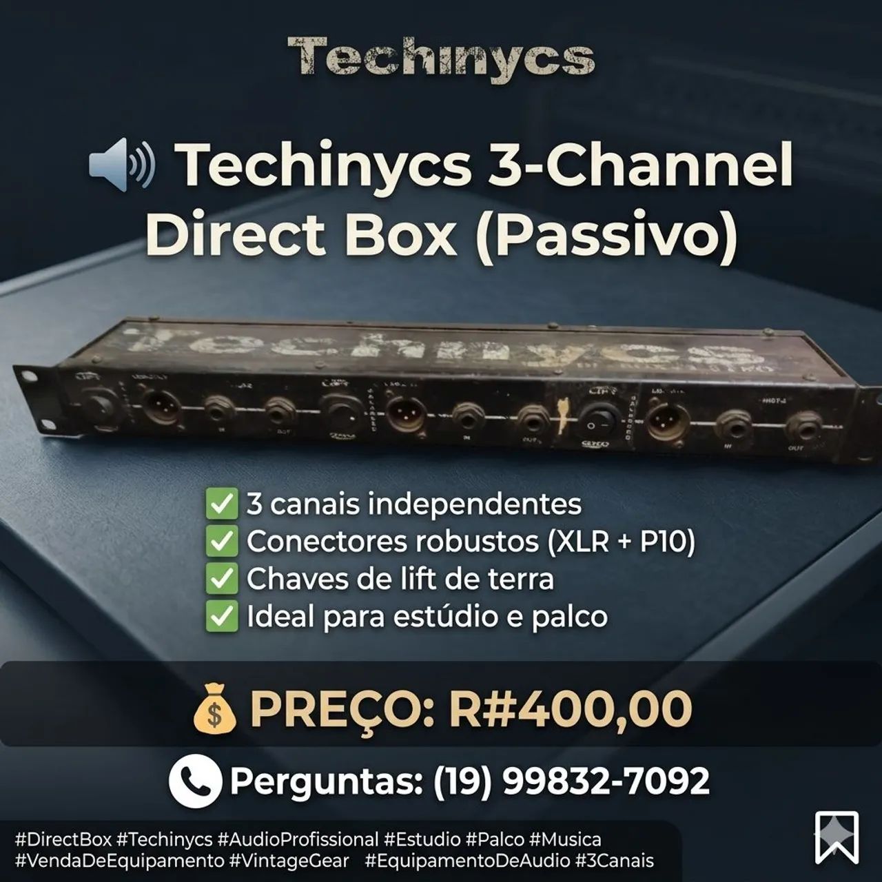 Direct box 3 canais