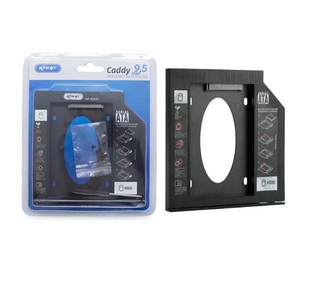 Adaptador Caddy 9,5 Mm P/ Hd Ssd Sata 2,5mm Knup