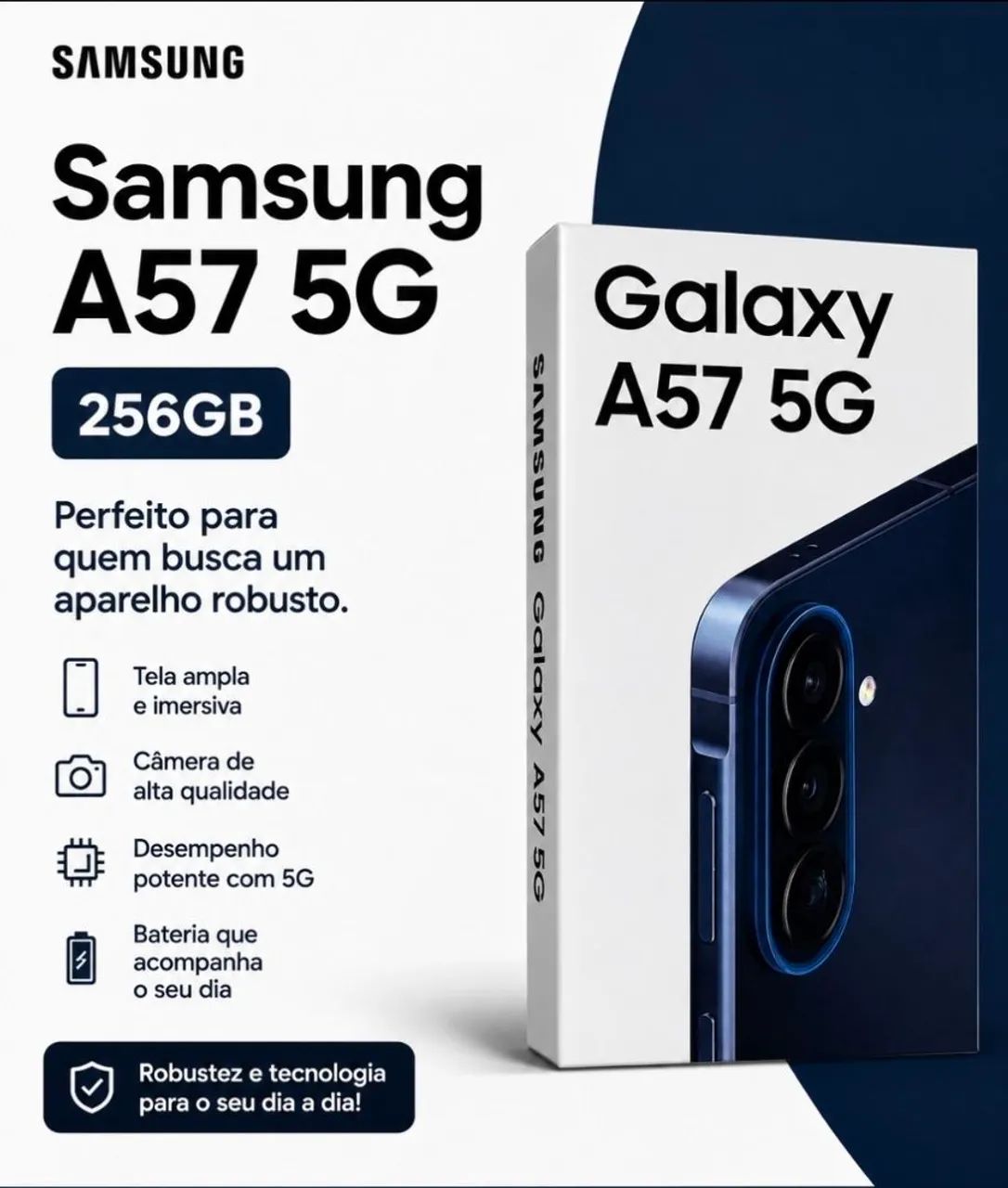 SAMSUNG GALAXY A57 5G 256GB 8RAM TRÊS MESES DE USO AINDA NA GARANTIA.