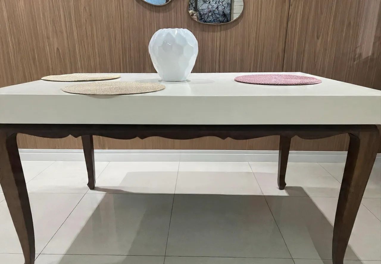 Mesa jantar tampo quartzo branca  - Foto 4