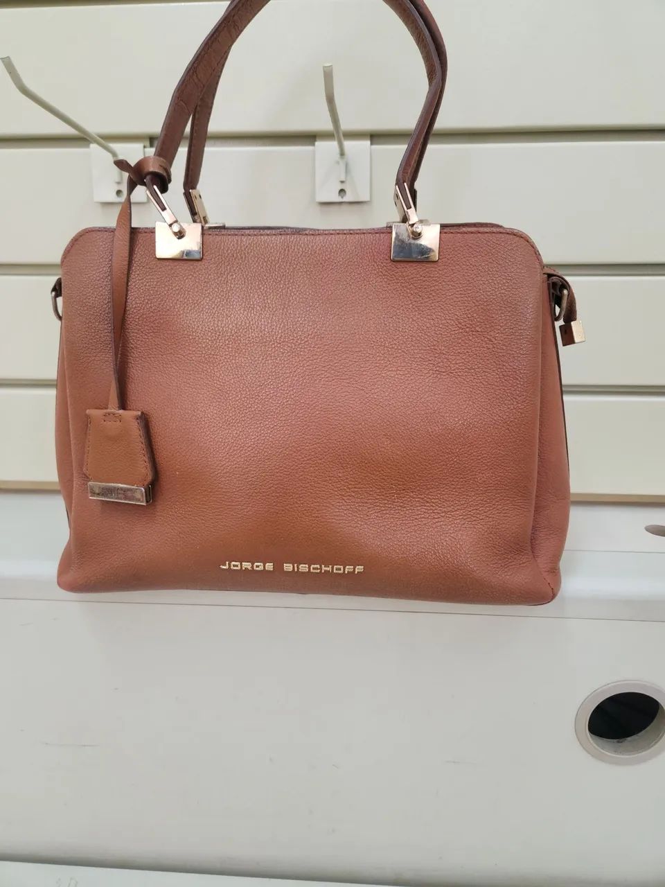 Bolsa couro Jorge bischoff 