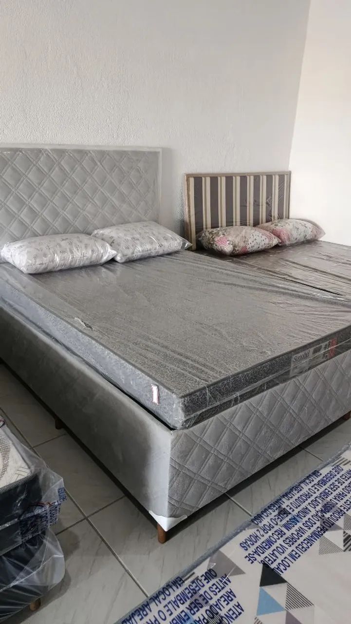 Colchão de espuma D28+box base + cabeceira 