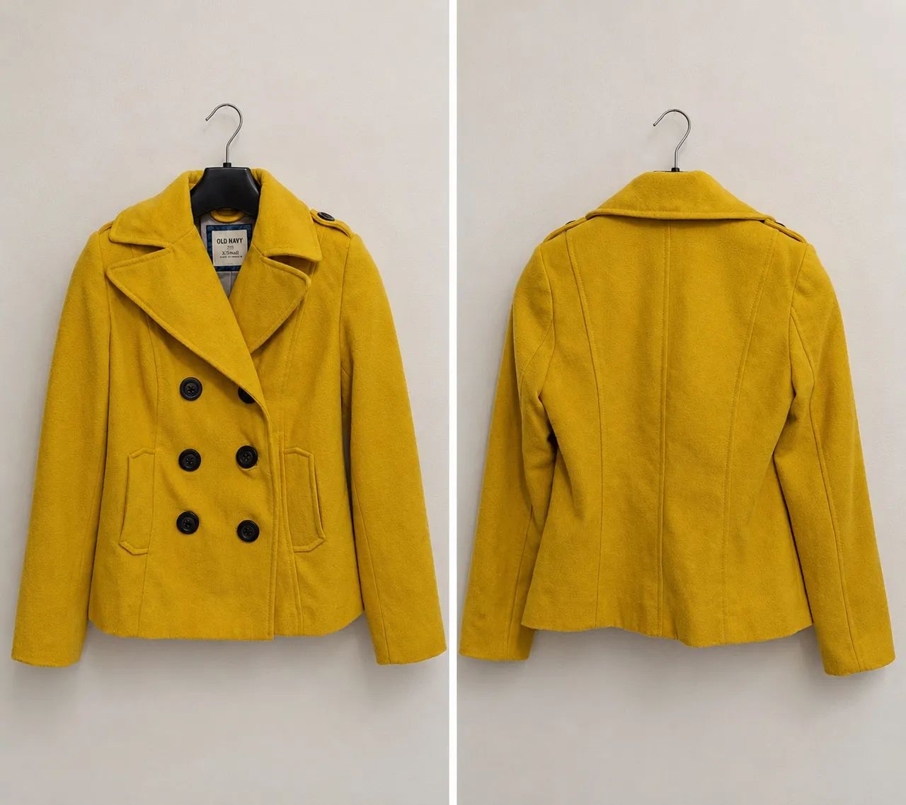 Casaco lã batida amarelo
