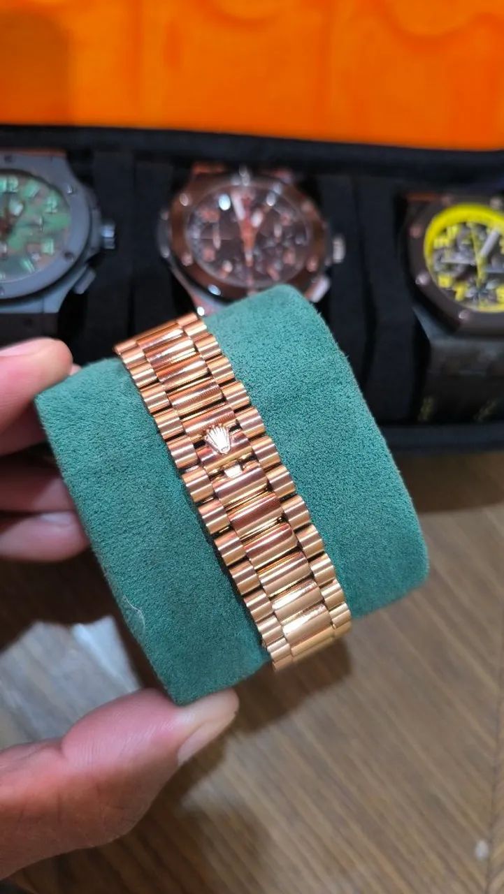 Rolex Day Date Rose Green Clone - Foto 4