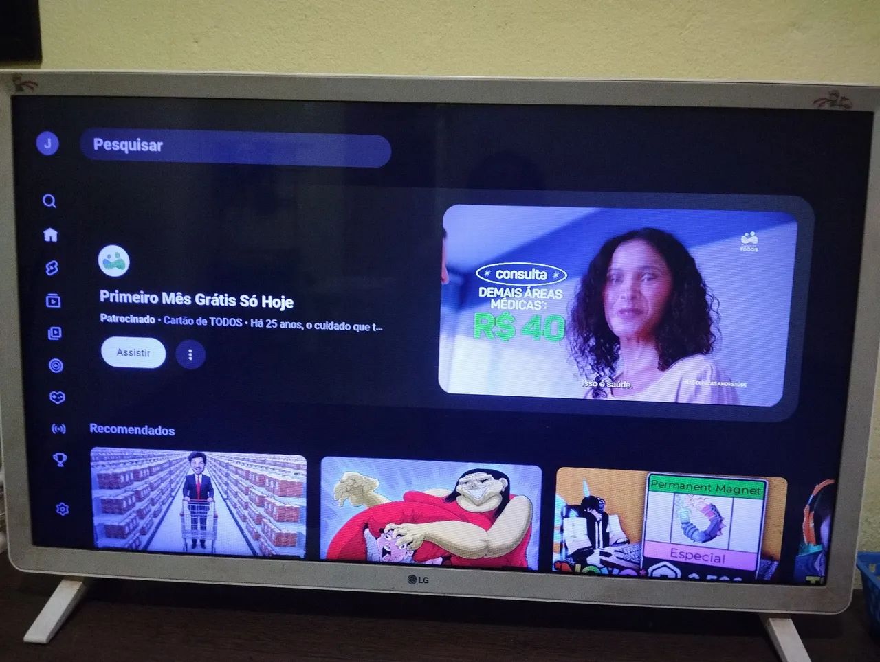 Vendo smartv TV LG branca 32 polegadas  - Foto 5