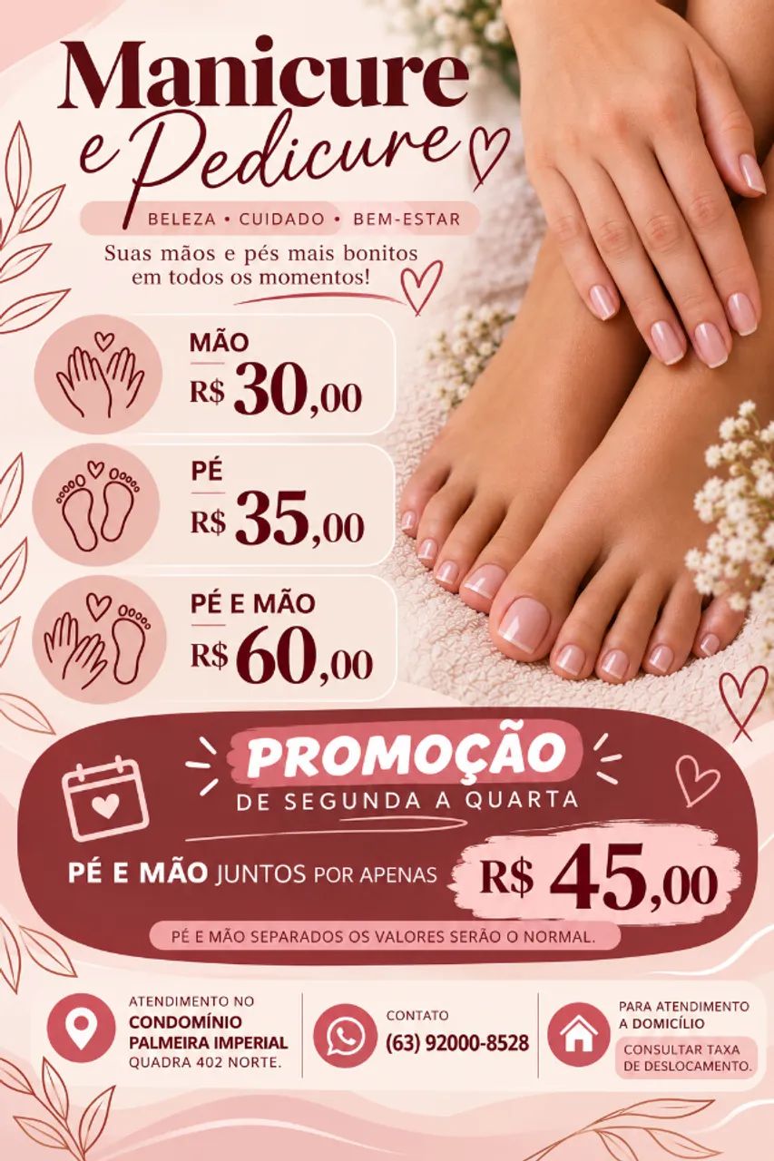 Manicure e Pedicure Tradicional