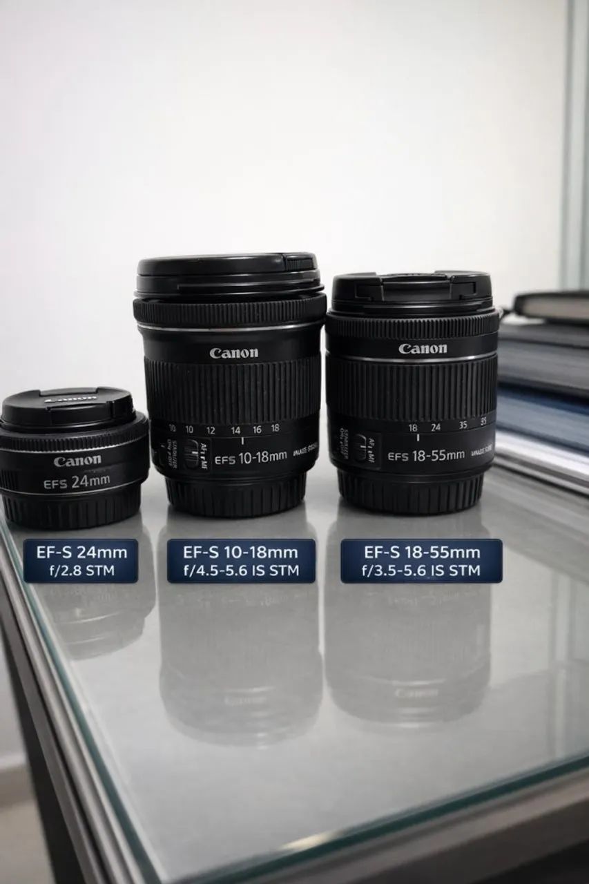 CÂMERA CANON EOS REBEL SL2 + 3 LENTES E KIT COMPLETO - Foto 5