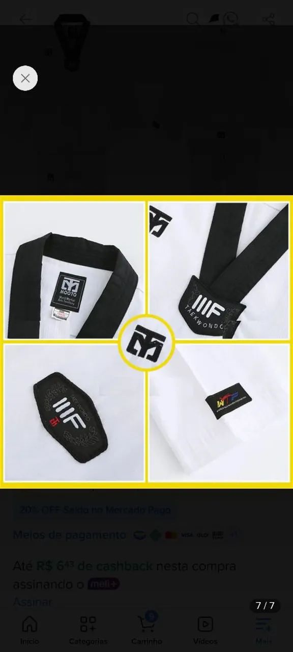 Kimono tamanho 180 para taekwondo  - Foto 5