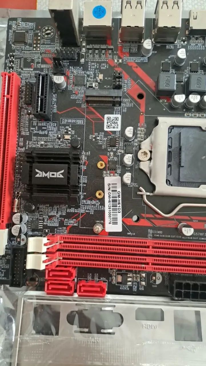 Kit placa mãe GM-H61D3 DDR3 e fonte ATX 