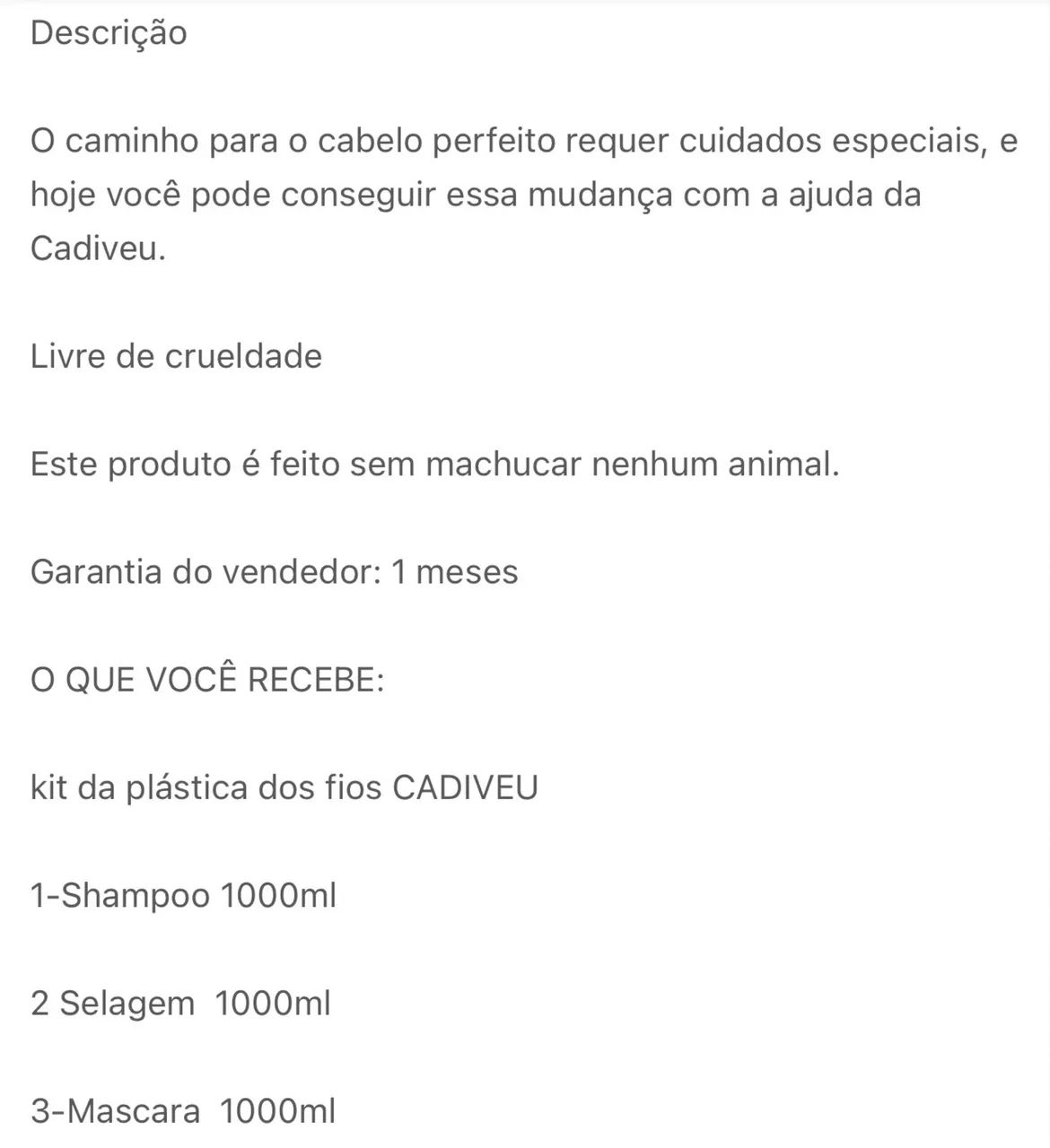 KIT PLÁSTICA DOS FIOS CADIVEU - Foto 3