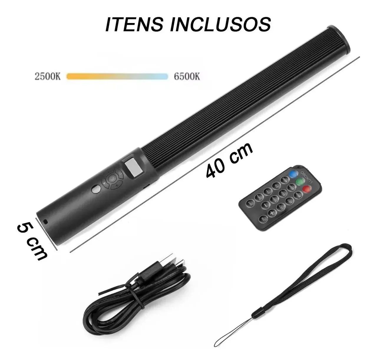 Bastão luxceo rgb P400 efeitos de iluminação fotografia - Foto 2