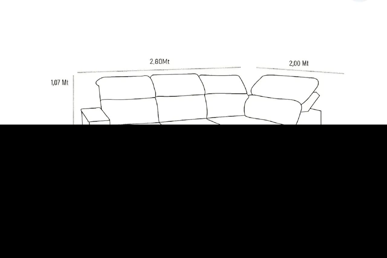 Sofá de Canto Retrátil e Reclinável com Chaise 3 Lugares - Foto 3