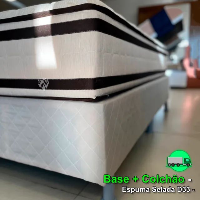 Base + Colchão Casal D33 - Kit Completo!