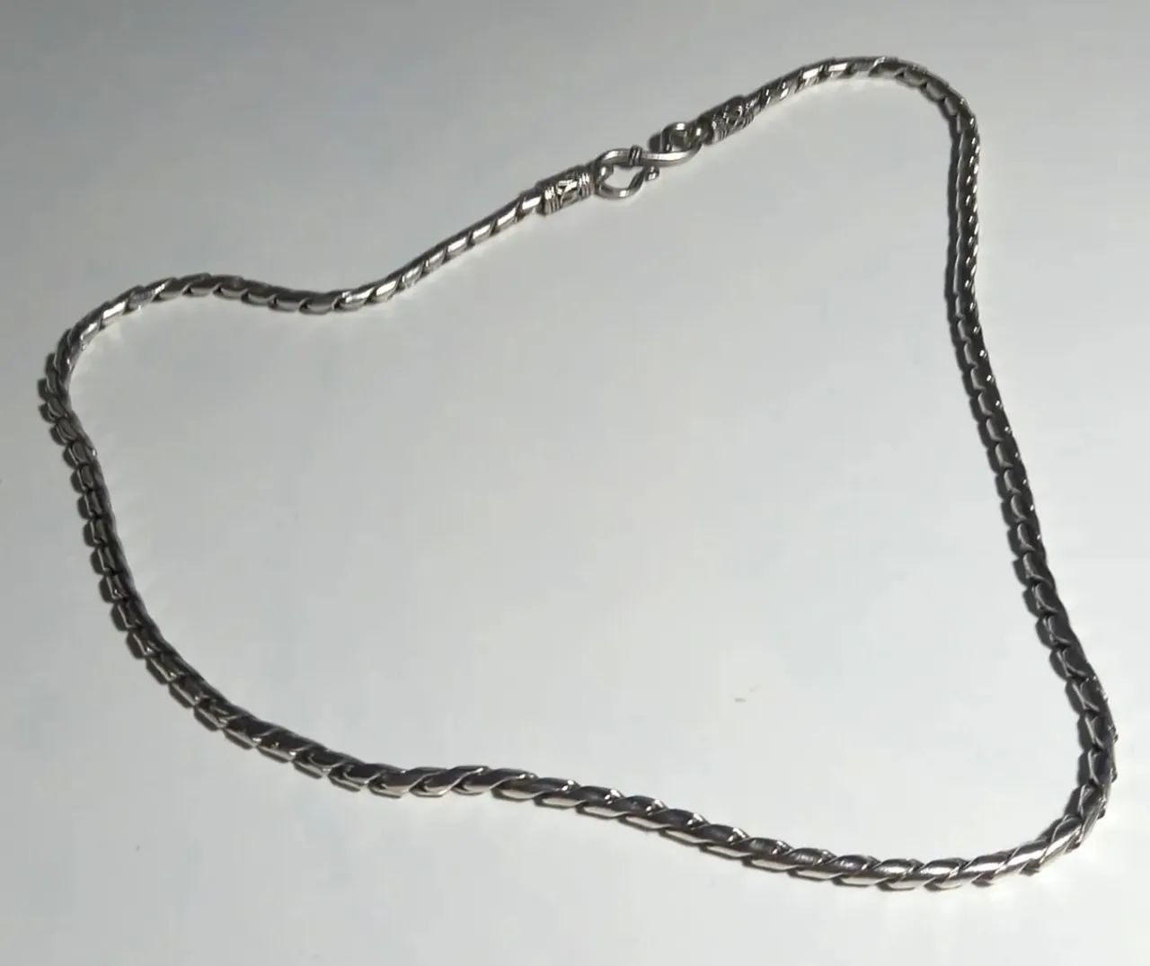 Colar Prata Bali Trançado - 32g de prata - 55cm - Foto 2