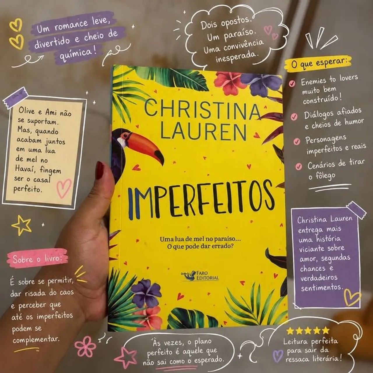 Livro de romance "Imperfeitos" Christina Lauren