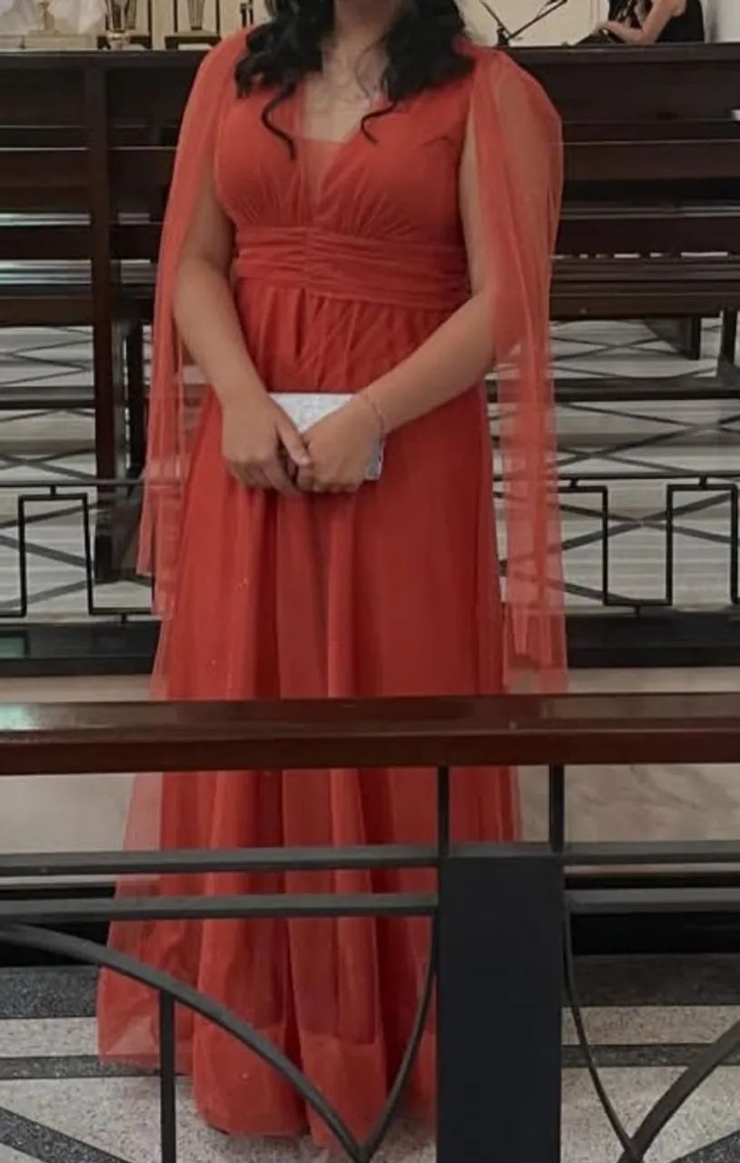 Vestido Social Terracota - Foto 2