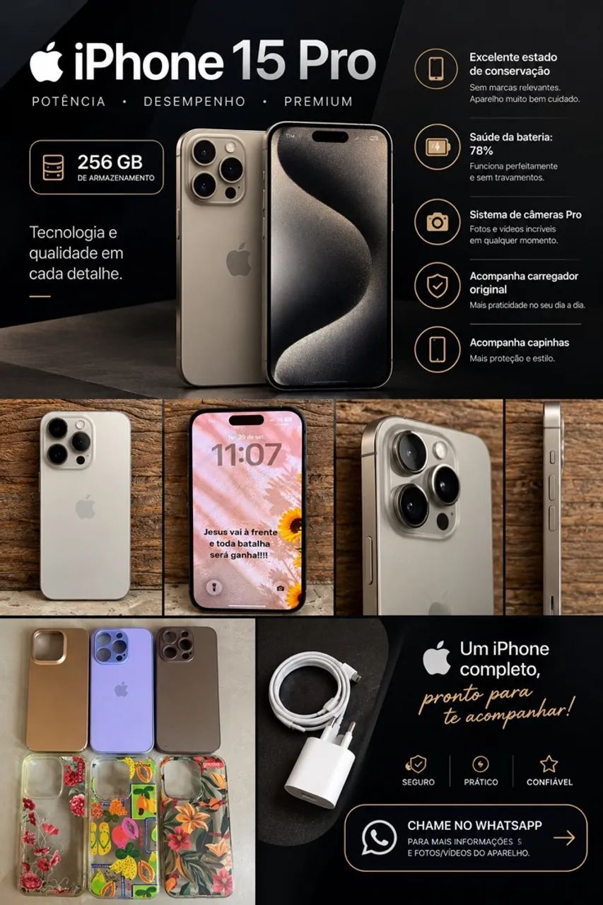 *IPHONE 15 PRO 256GB*