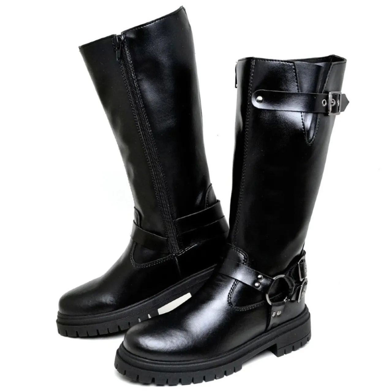 Bota feminina cano alto DUBUY preta  - Foto 2