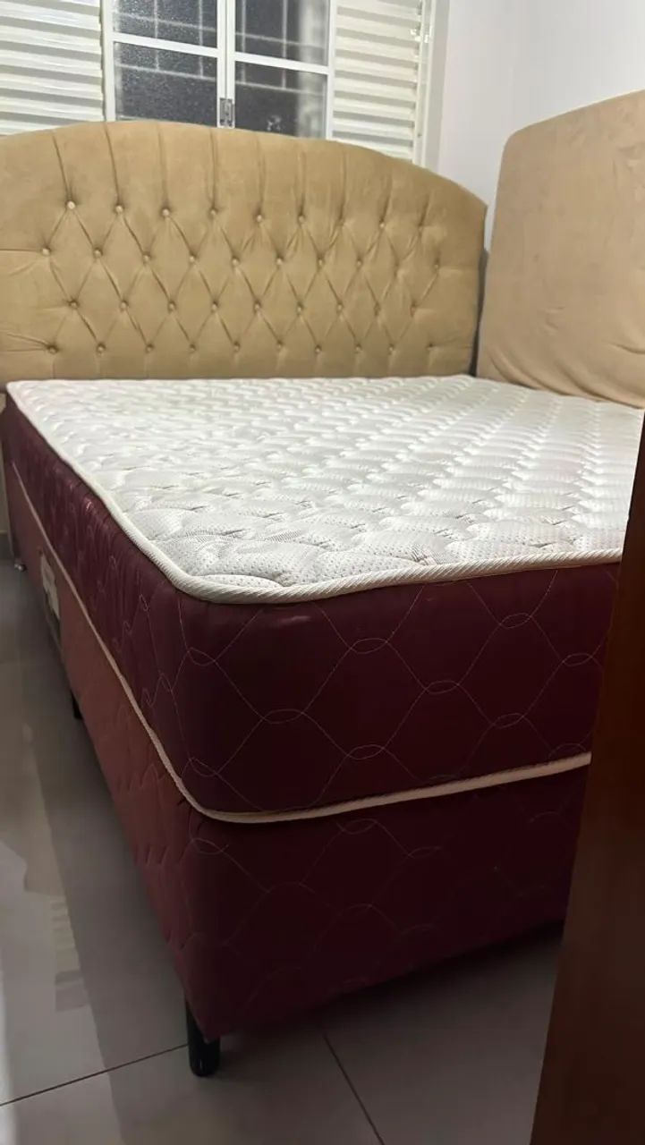 Cama box Queen com colchão e cabeceira  - Foto 2