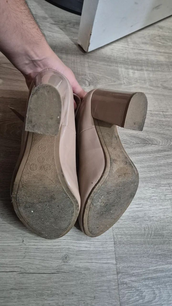 Sapato Scarpin estilo boneca salto nude - Foto 4