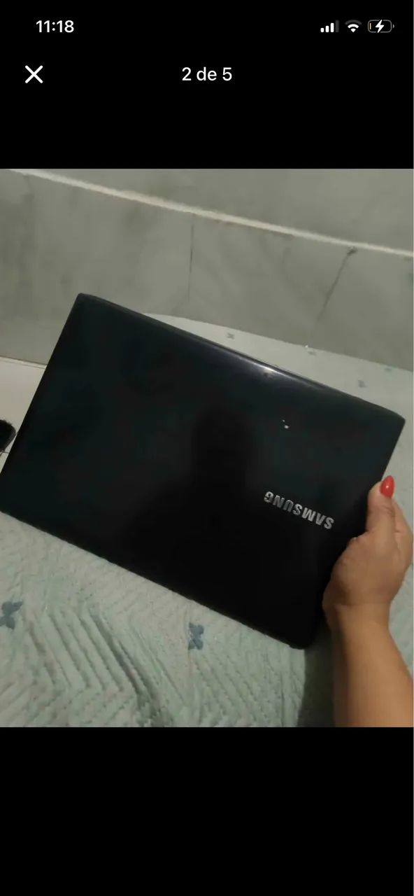 Vendo notebook Samsung usado porém conservado leia descrição 