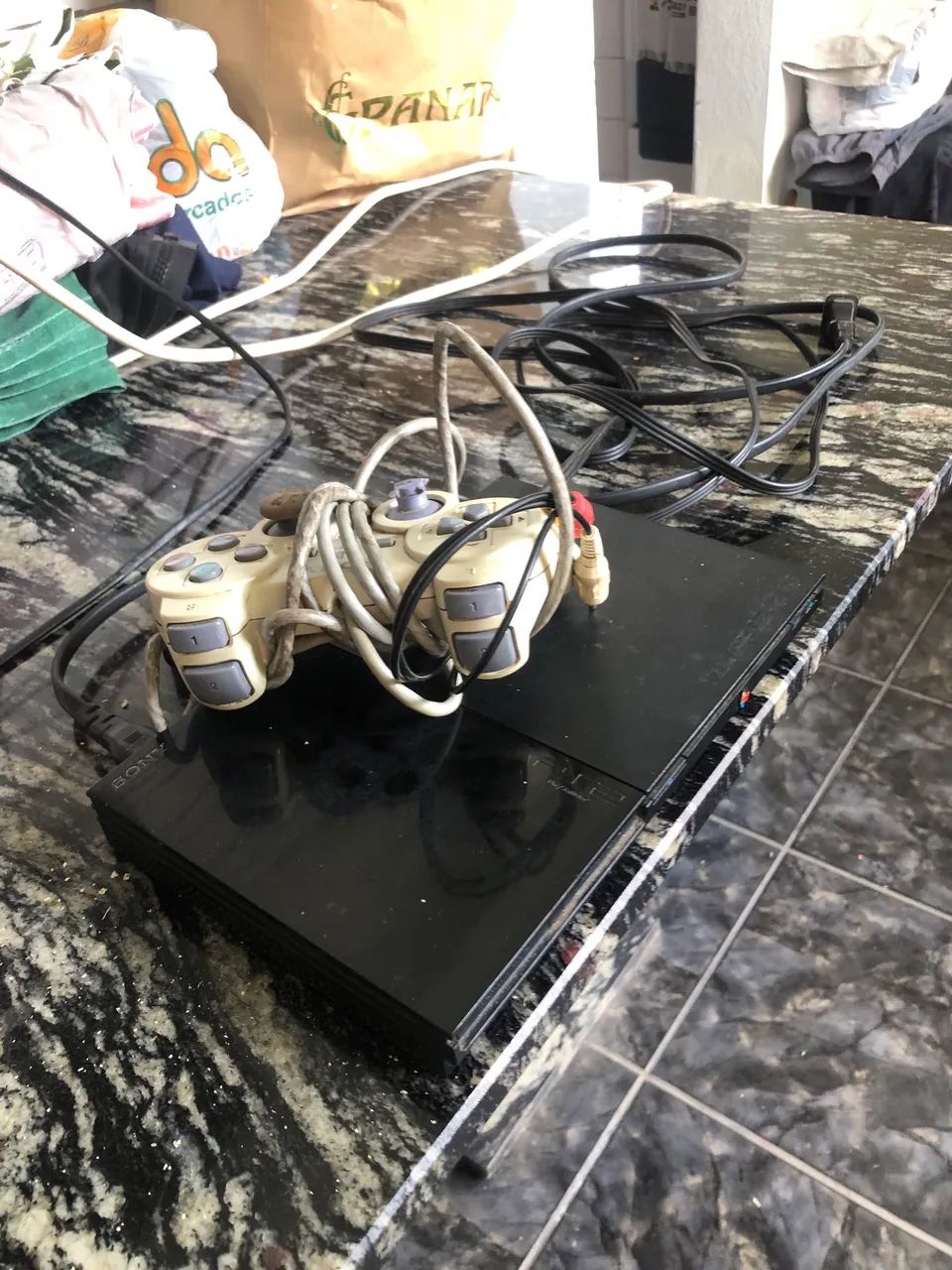 Ps2 slin 1 controle 1 memori card 2 jogos completo  - Foto 5