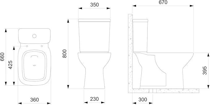 Roca Kit Vaso Sanitário com Caixa Acoplada e Assento Soft Close Square - Foto 5