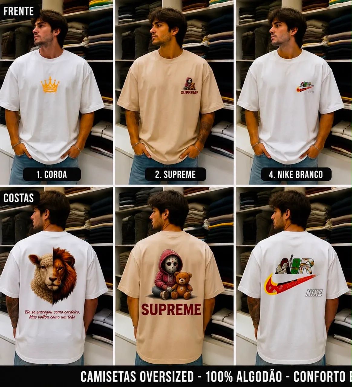 Camisetas Oversized Premium - Malha Suedine 50.1 ?
