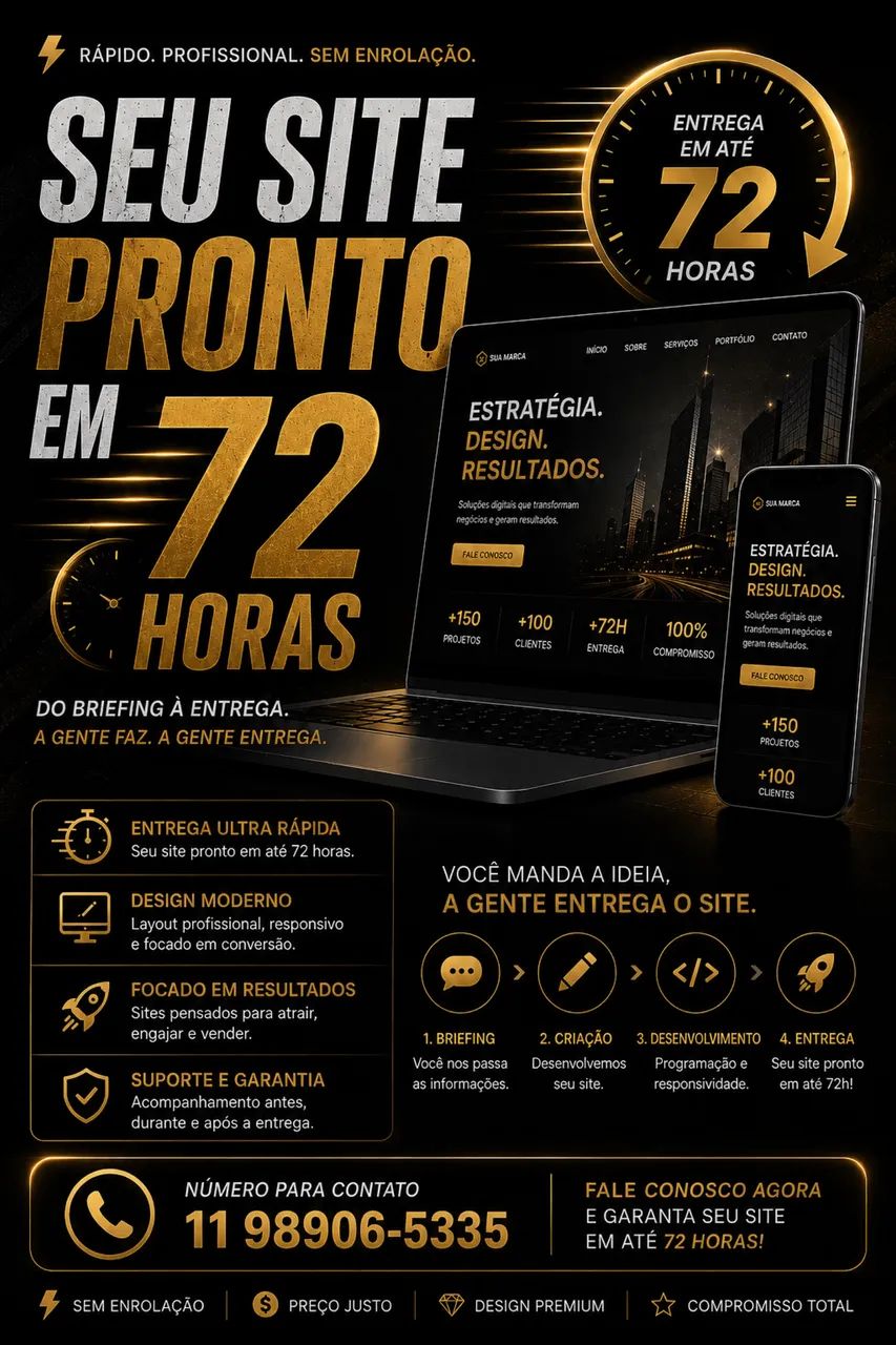 Site em 72h