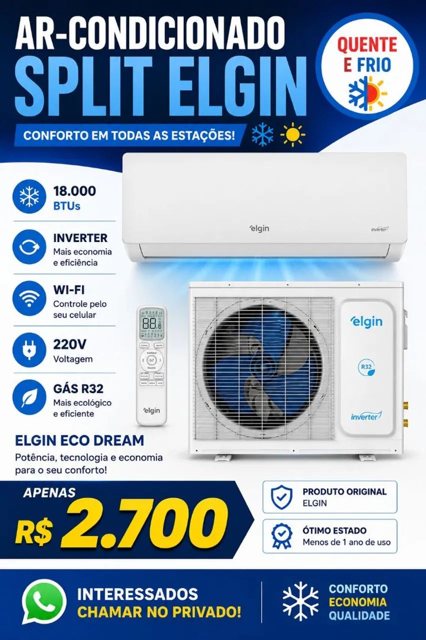 Vendo ar condicionado 2800