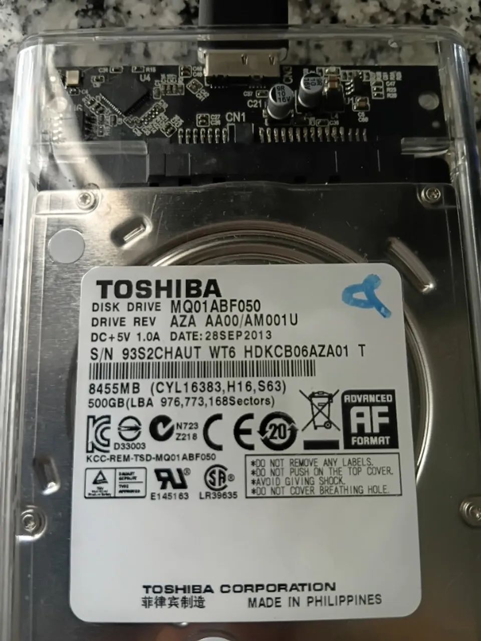 HD Externo Portátil TOSHIBA 500Gb - Armazenamento - Setor Leste