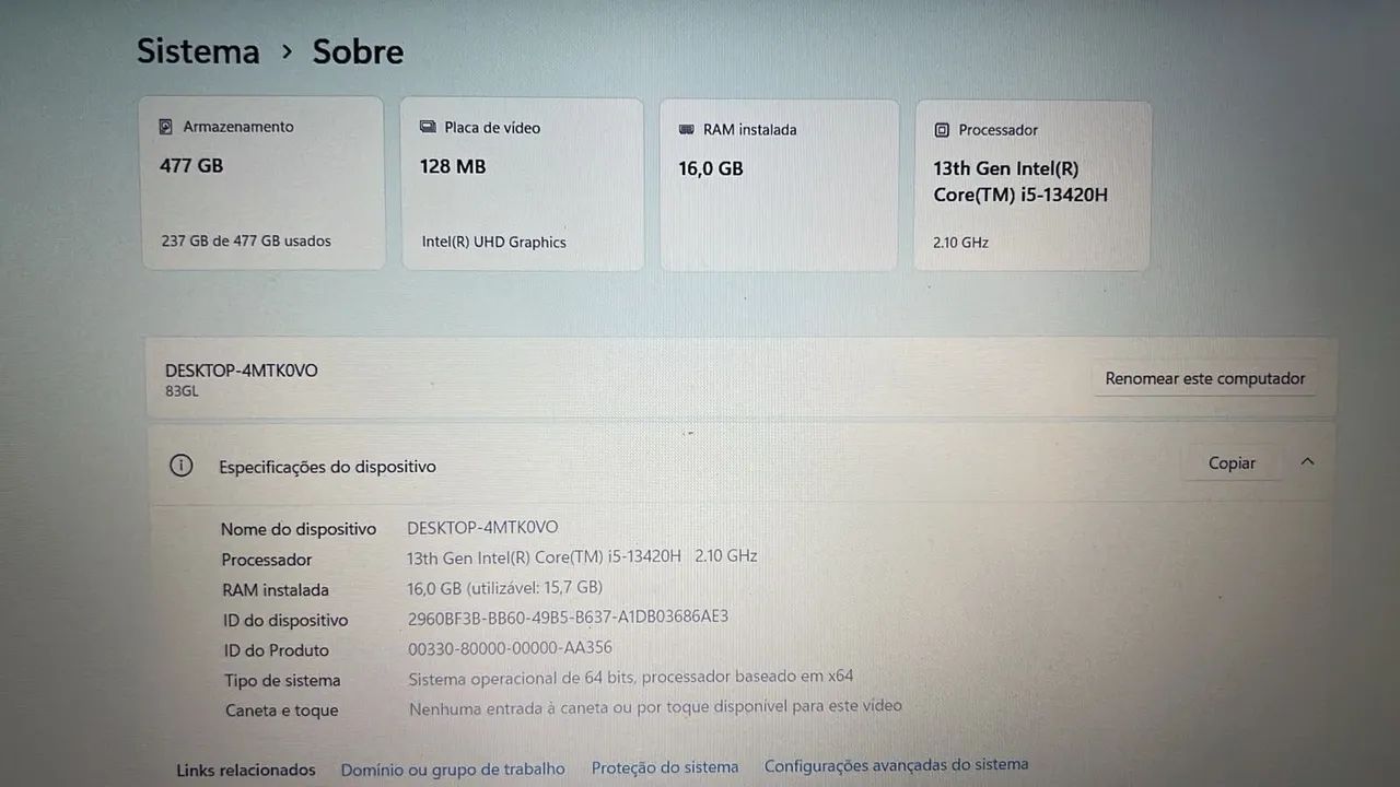 Notebook Lenovo V15 G4 16g RAM core i5 - Foto 3