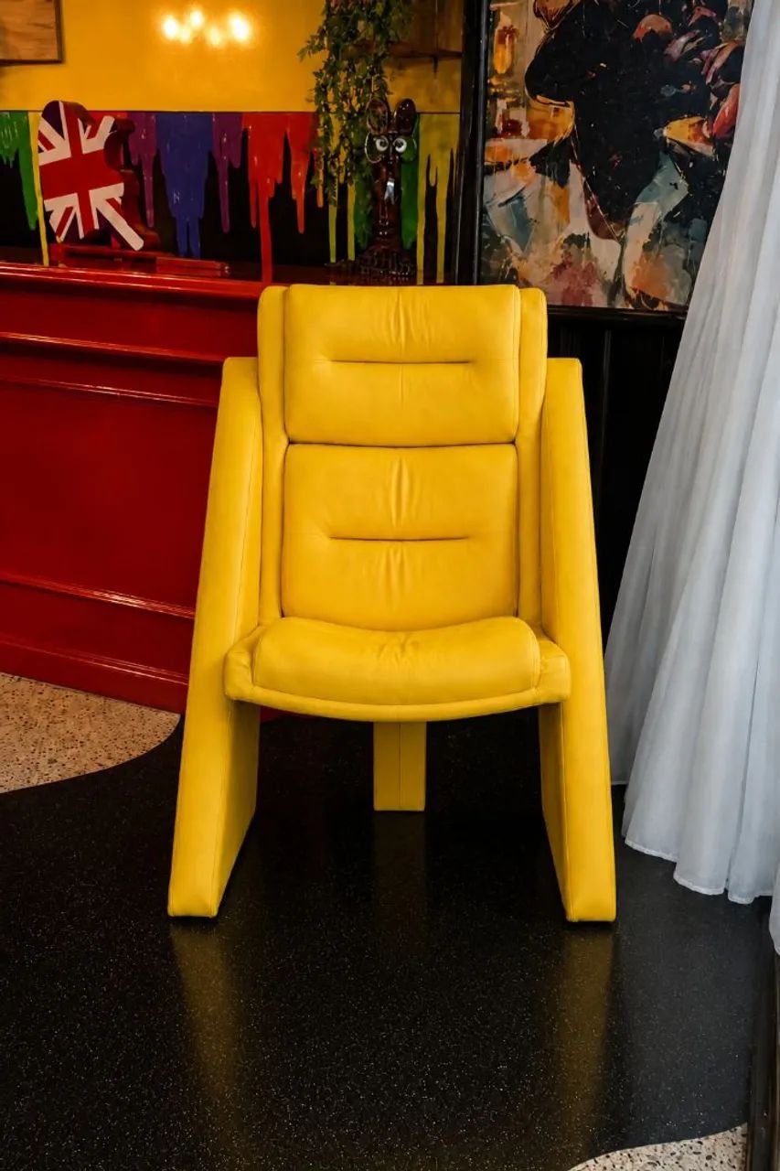 Poltrona Lafer Amarela | Design Brasileiro Vintage - Foto 3