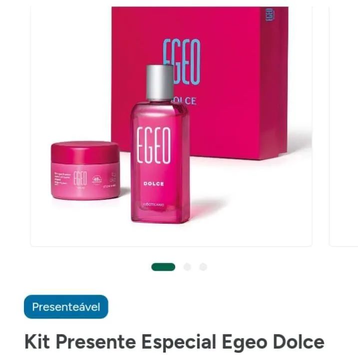 Kit de perfume e creme do Boticário