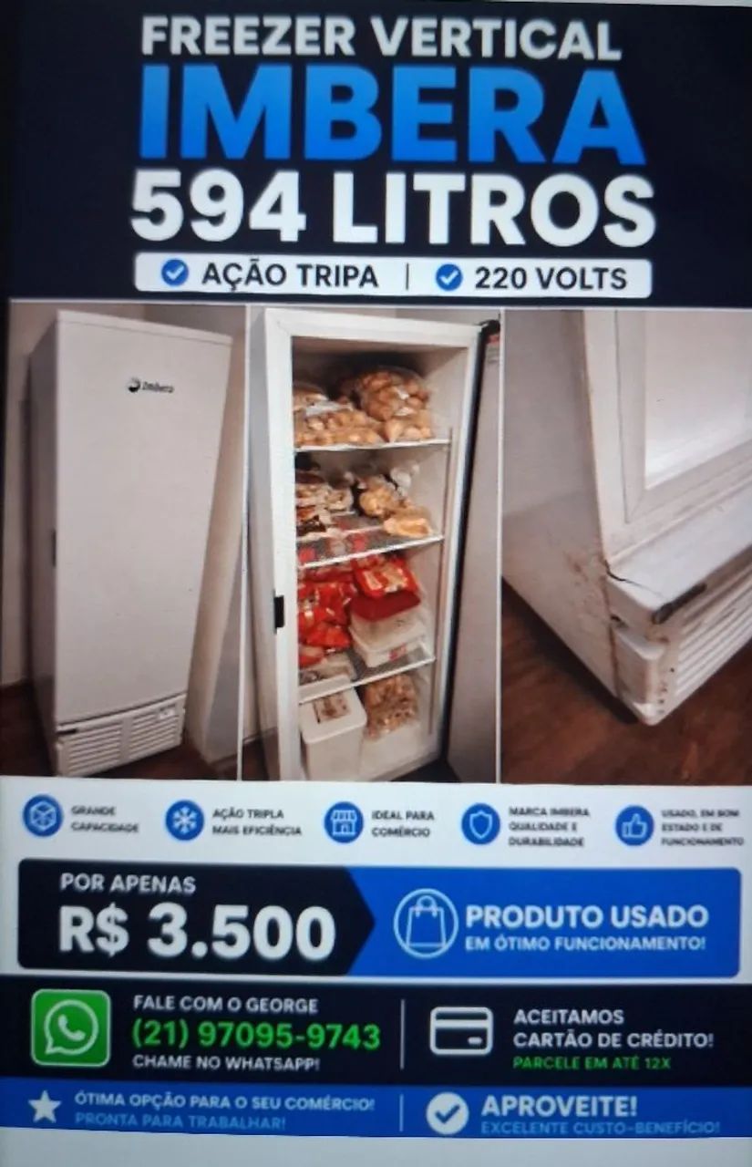 Freezer Vertical  Imbera 594 Litros- 220v