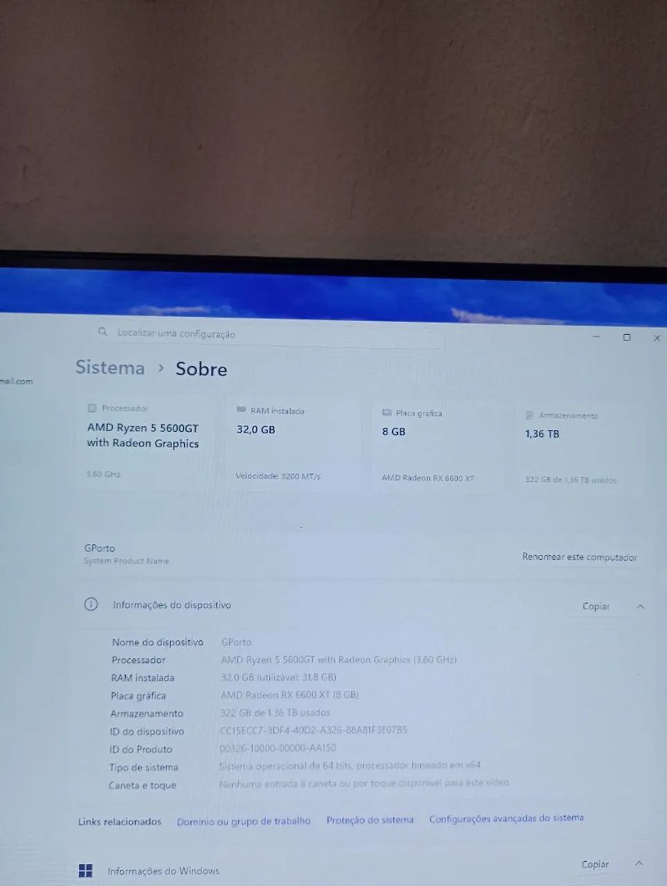 Pc gamer Ryzen 5 5600 + rx6600 + 32gb ram + 1tera sdd - Foto 2